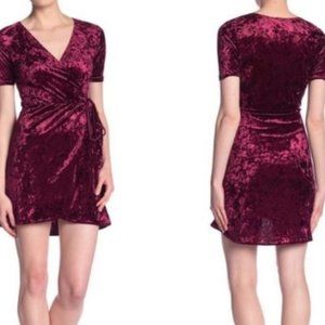 Love...Ady S Burgundy Crush Velvet Wrap Dress NWT